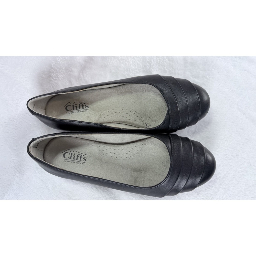 Cliffs By White Mountain Shoes Womens 8 Clara Ballet Flats Black Pewter Gray Lot - Picture 6 of 13